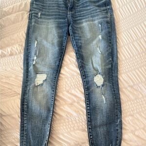 Buckle Ankle Skinny Jeans